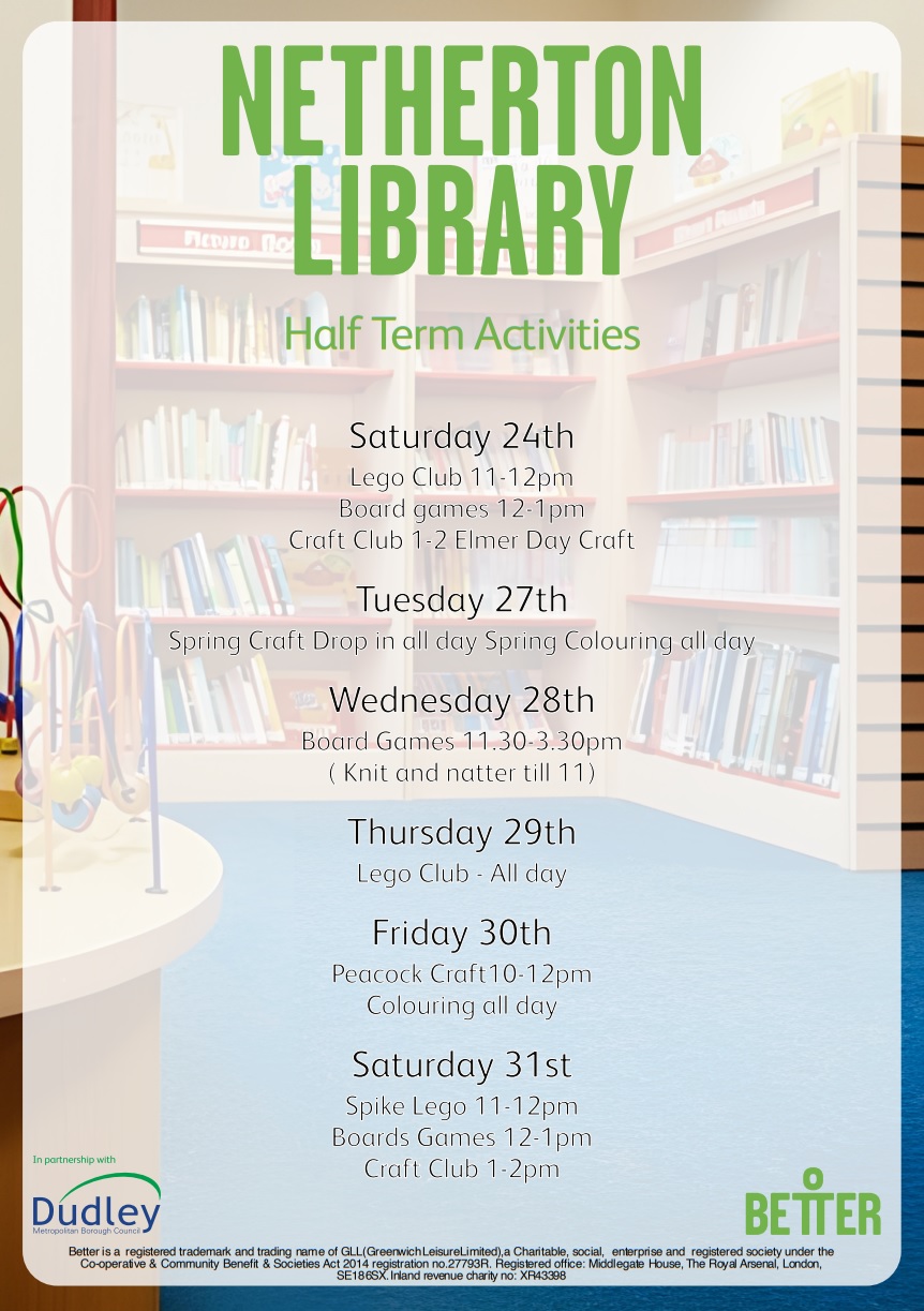 Netherton Library - Children's Half Term Activities